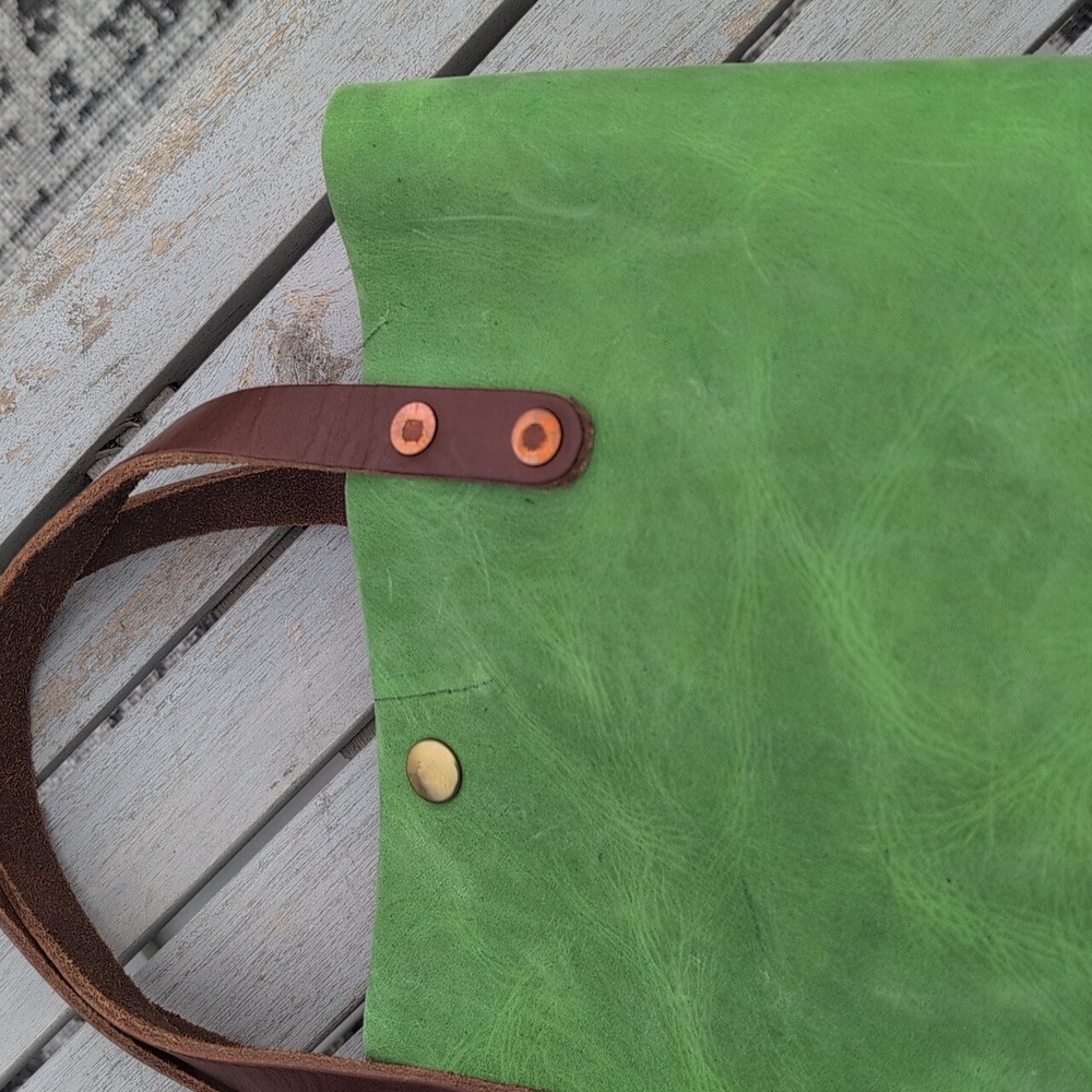 KMM & CO Mini Leather Tote Bag Fern - Picture 7 of 13